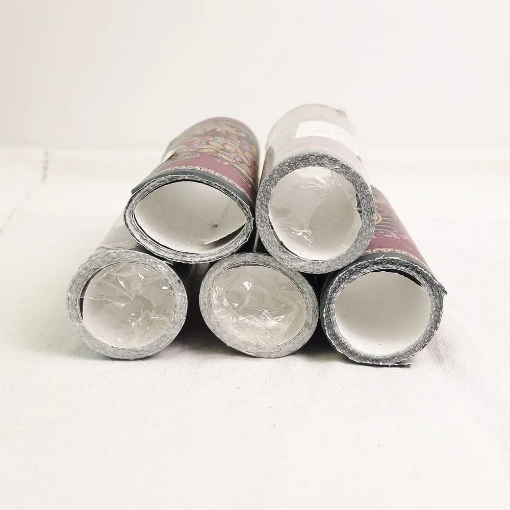 Lot of 5 Vtg DW Wallcovering #278 Floral Paisley Pre-pasted 5